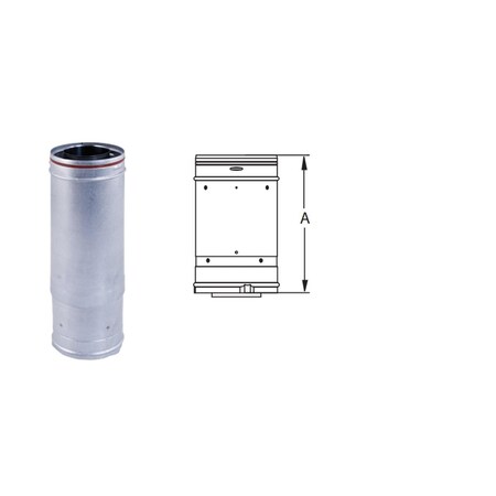 Extras 3 x 5 in. Concentric Vent System Pipe - 12 in. Telescoping Adjustable Length EX3547148